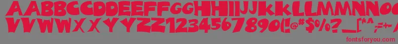 BigTruck Font – Red Fonts on Gray Background