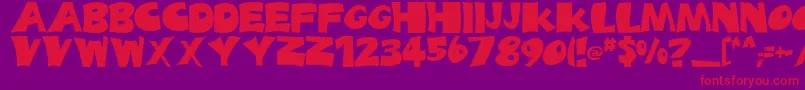 BigTruck Font – Red Fonts on Purple Background