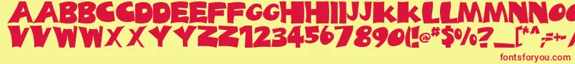 BigTruck Font – Red Fonts on Yellow Background