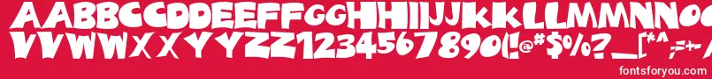 BigTruck Font – White Fonts on Red Background