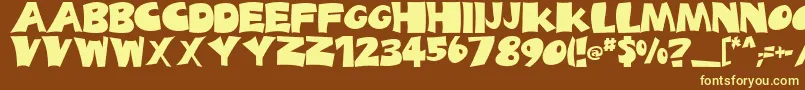 BigTruck Font – Yellow Fonts on Brown Background