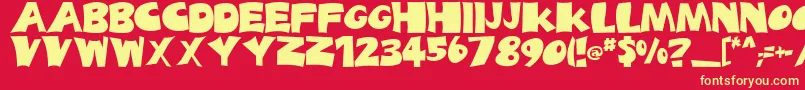 BigTruck Font – Yellow Fonts on Red Background