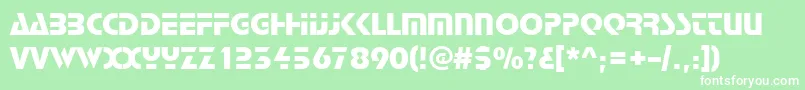 フォントScottsoft – 緑の背景に白い文字