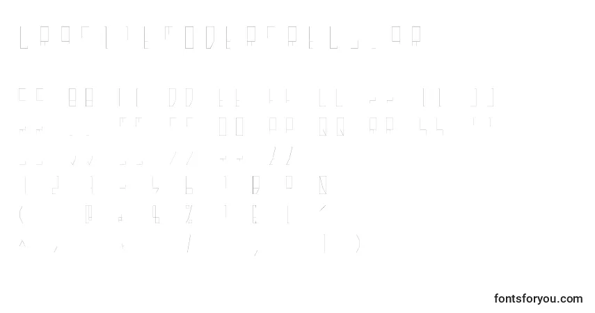 Шрифт GranitemodernRegular – алфавит, цифры, специальные символы