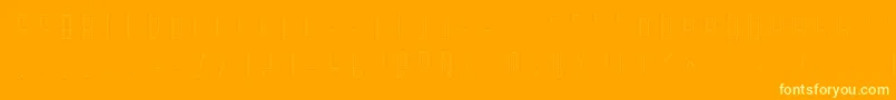 GranitemodernRegular-Schriftart – Gelbe Schriften auf orangefarbenem Hintergrund