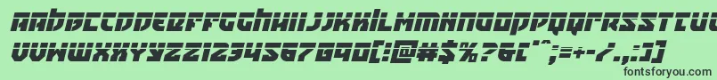 Crazyivanlaserital-fontti – mustat fontit vihreällä taustalla