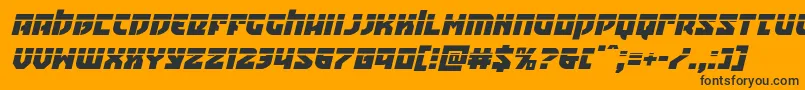 Crazyivanlaserital Font – Black Fonts on Orange Background