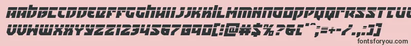 Crazyivanlaserital-fontti – mustat fontit vaaleanpunaisella taustalla