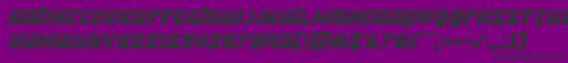 Fonte Crazyivanlaserital – fontes pretas em um fundo violeta