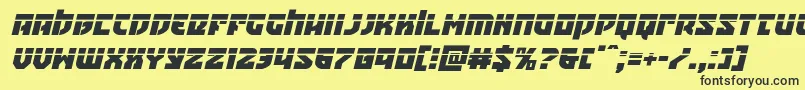 Crazyivanlaserital Font – Black Fonts on Yellow Background