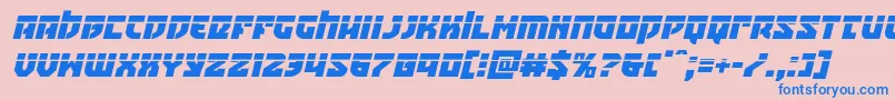 Crazyivanlaserital-fontti – siniset fontit vaaleanpunaisella taustalla