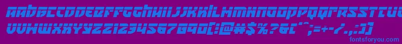 Шрифт Crazyivanlaserital – синие шрифты на фиолетовом фоне