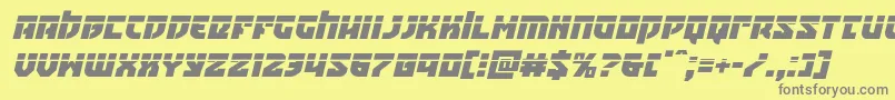 Crazyivanlaserital Font – Gray Fonts on Yellow Background