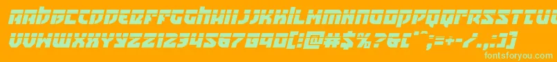Crazyivanlaserital-fontti – vihreät fontit oranssilla taustalla