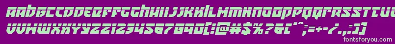 フォントCrazyivanlaserital – 紫の背景に緑のフォント