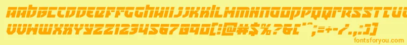 Crazyivanlaserital-fontti – oranssit fontit keltaisella taustalla