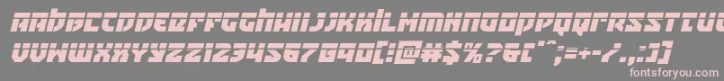 フォントCrazyivanlaserital – 灰色の背景にピンクのフォント