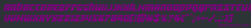 Шрифт Crazyivanlaserital – фиолетовые шрифты на чёрном фоне