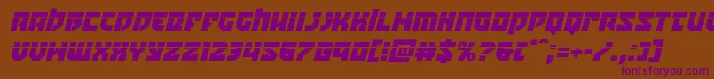 Crazyivanlaserital Font – Purple Fonts on Brown Background