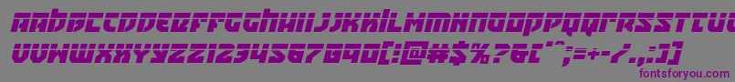 Crazyivanlaserital Font – Purple Fonts on Gray Background
