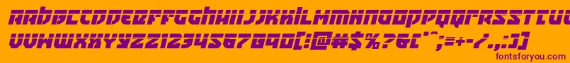 Crazyivanlaserital Font – Purple Fonts on Orange Background