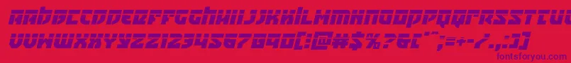Crazyivanlaserital-Schriftart – Violette Schriften auf rotem Hintergrund