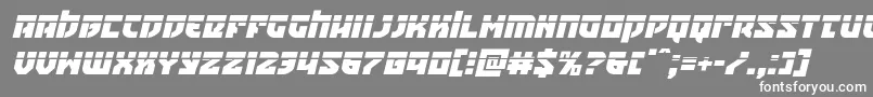 フォントCrazyivanlaserital – 灰色の背景に白い文字
