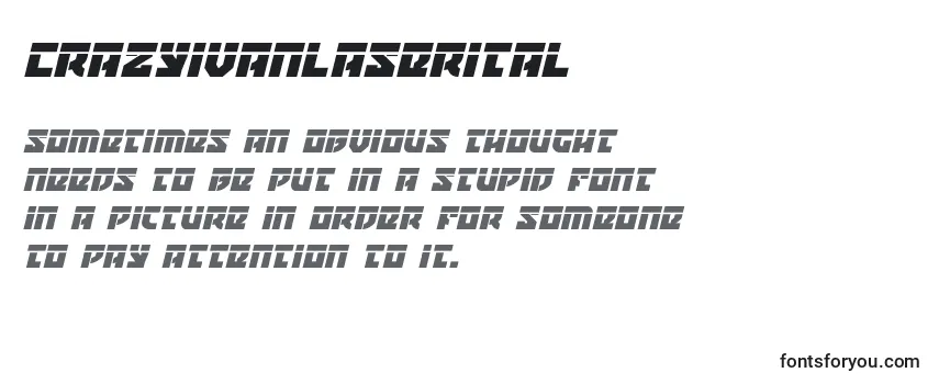 Review of the Crazyivanlaserital Font