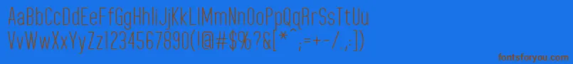 HomeplanetRegular Font – Brown Fonts on Blue Background