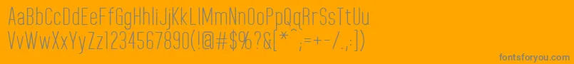 HomeplanetRegular Font – Gray Fonts on Orange Background