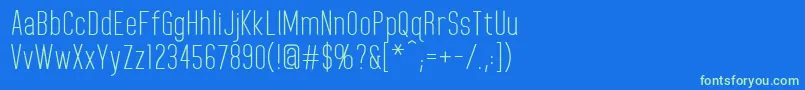 HomeplanetRegular Font – Green Fonts on Blue Background