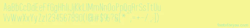 HomeplanetRegular Font – Green Fonts on Yellow Background