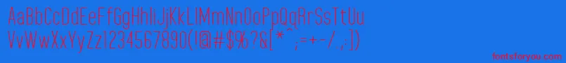 HomeplanetRegular Font – Red Fonts on Blue Background