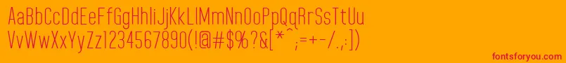 HomeplanetRegular Font – Red Fonts on Orange Background