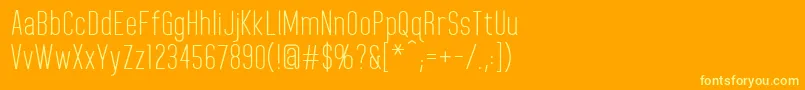 HomeplanetRegular Font – Yellow Fonts on Orange Background