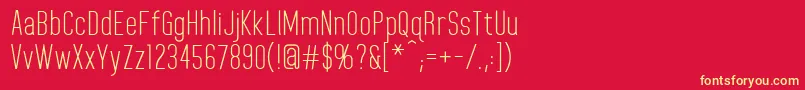 HomeplanetRegular Font – Yellow Fonts on Red Background