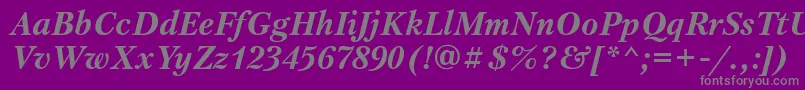 PetersburgattBolditalic Font – Gray Fonts on Purple Background