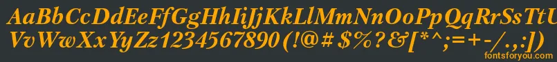 PetersburgattBolditalic Font – Orange Fonts on Black Background