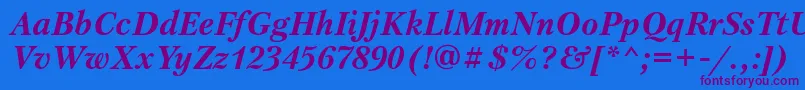 PetersburgattBolditalic Font – Purple Fonts on Blue Background