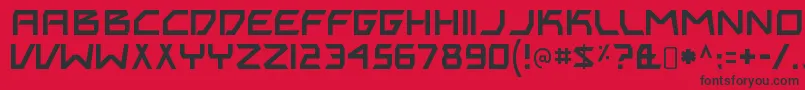 BitingmynailsRegular Font – Black Fonts on Red Background