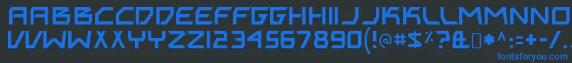 BitingmynailsRegular Font – Blue Fonts on Black Background