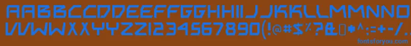 BitingmynailsRegular Font – Blue Fonts on Brown Background