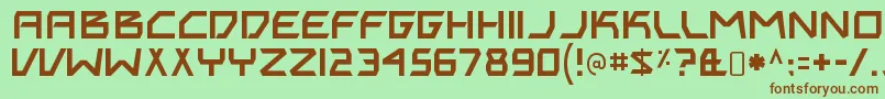 BitingmynailsRegular Font – Brown Fonts on Green Background