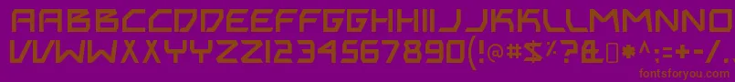 BitingmynailsRegular Font – Brown Fonts on Purple Background