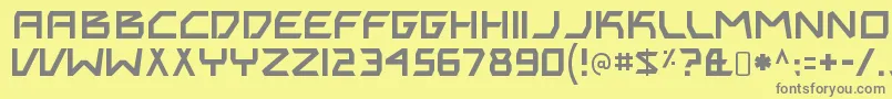 BitingmynailsRegular Font – Gray Fonts on Yellow Background