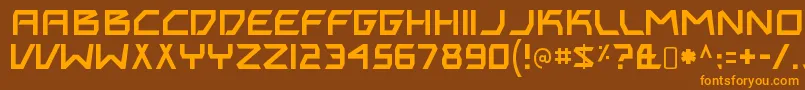 BitingmynailsRegular Font – Orange Fonts on Brown Background
