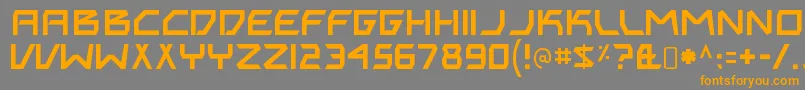 BitingmynailsRegular Font – Orange Fonts on Gray Background
