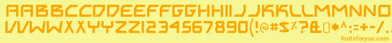 BitingmynailsRegular Font – Orange Fonts on Yellow Background