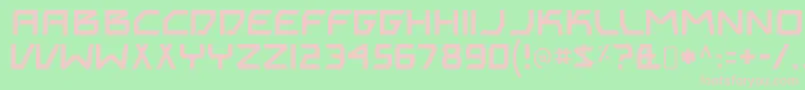 BitingmynailsRegular Font – Pink Fonts on Green Background