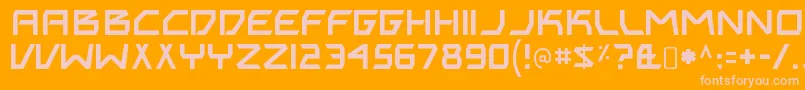 BitingmynailsRegular Font – Pink Fonts on Orange Background
